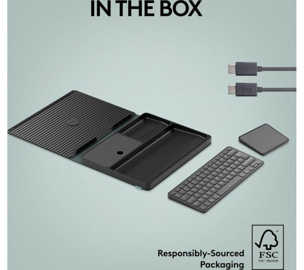 LOGITECH Casa Pop-up Desk Wireless Keyboard & Touchpad Set - Classic Chic
