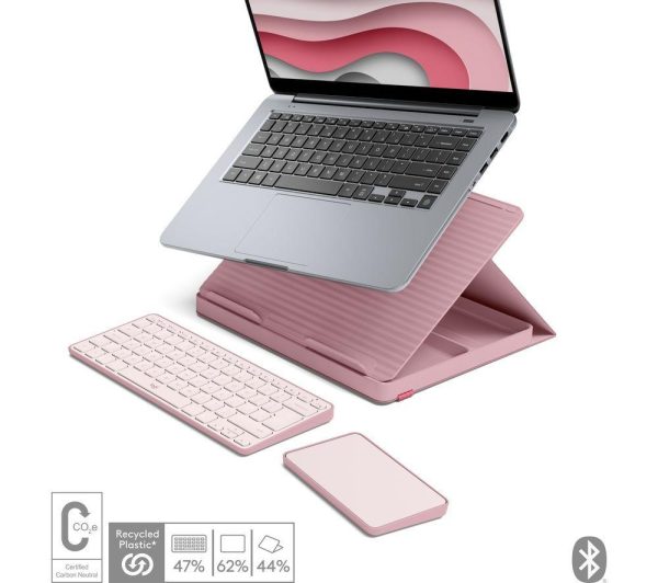 LOGITECH Casa Pop-up Desk Wireless Keyboard & Touchpad Set - Bohemian Blush
