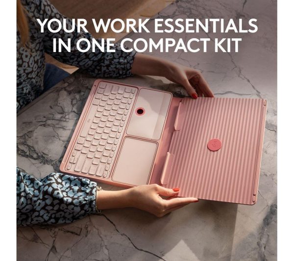 LOGITECH Casa Pop-up Desk Wireless Keyboard & Touchpad Set - Bohemian Blush