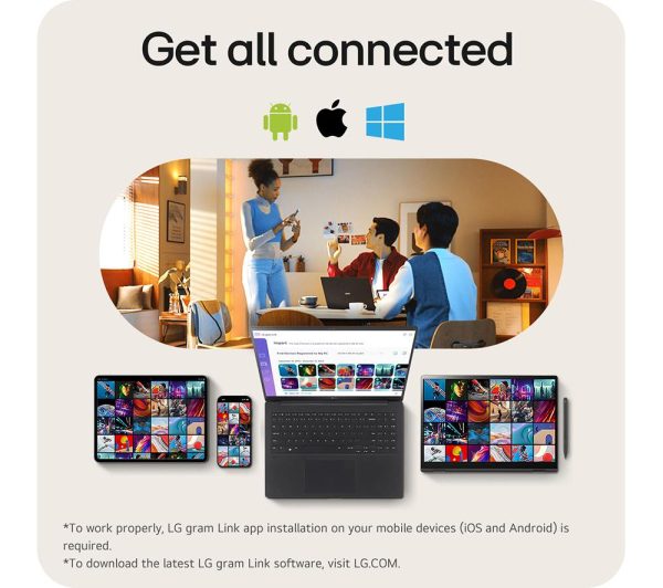 LG gram 17 17Z90S 17" Laptop - Intel® Core Ultra 7, 1 TB SSD, Dark Grey