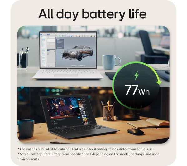 LG gram 17 17Z90S 17" Laptop - Intel® Core Ultra 7, 1 TB SSD, Dark Grey