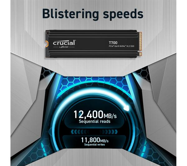 CRUCIAL T700 M.2 Internal SSD with Heatsink - 4 TB