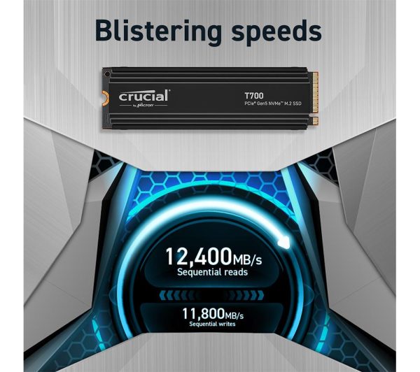 CRUCIAL T700 M.2 Internal SSD with Heatsink - 4 TB