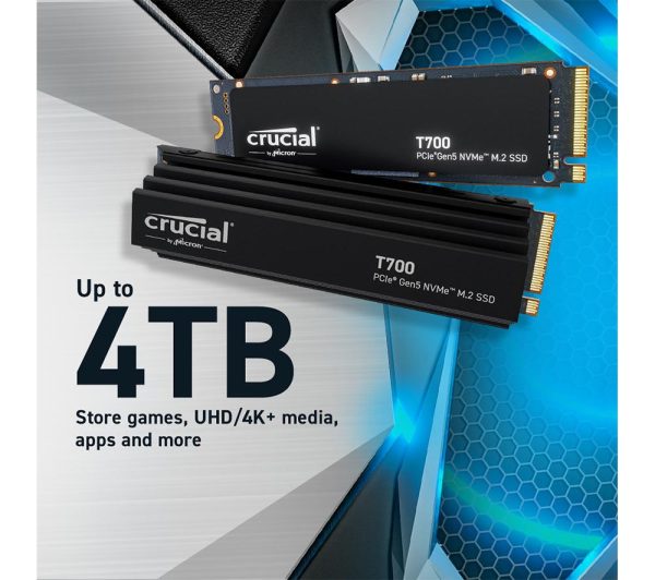 CRUCIAL T700 M.2 Internal SSD with Heatsink - 4 TB