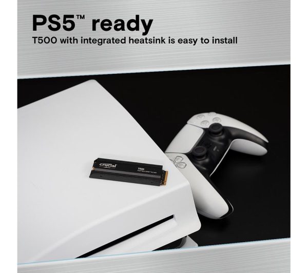 CRUCIAL T500 M.2 Internal SSD with Heatsink - 2 TB
