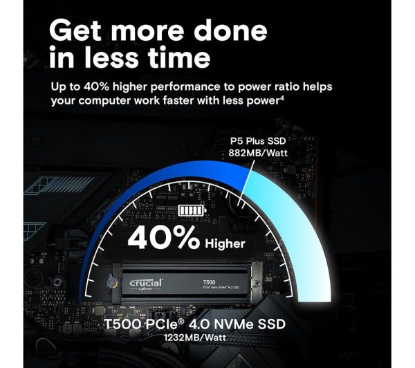 CRUCIAL T500 M.2 Internal SSD with Heatsink - 2 TB