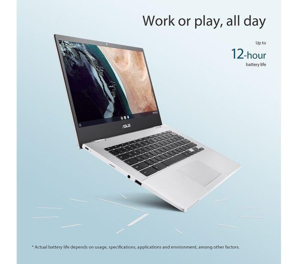 ASUS CX1 14" Chromebook - IntelÂ® CeleronÂ®, 64 GB eMMC, Silver