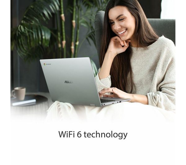 ASUS CX1 14" Chromebook - IntelÂ® CeleronÂ®, 64 GB eMMC, Silver