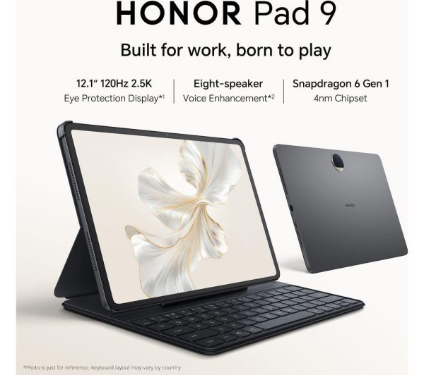 HONOR Pad 9 12.1" Tablet with Keyboard - 256 GB, Space Grey