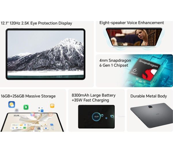 HONOR Pad 9 12.1" Tablet with Keyboard - 256 GB, Space Grey
