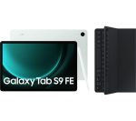 SAMSUNG Galaxy Tab S9 FE 10.9" Tablet (128 GB, Mint) & Galaxy Tab S9 and S9 FE Slim Book Cover Keyboard Case Bundle