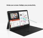 SAMSUNG Galaxy Tab S9 FE 10.9" 5G Tablet (128 GB, Grey) & Galaxy Tab S9 and S9 FE Slim Book Cover Keyboard Case Bundle