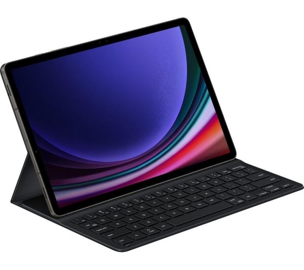 SAMSUNG Galaxy Tab S9 FE 10.9" 5G Tablet (128 GB, Grey) & Galaxy Tab S9 and S9 FE Slim Book Cover Keyboard Case Bundle