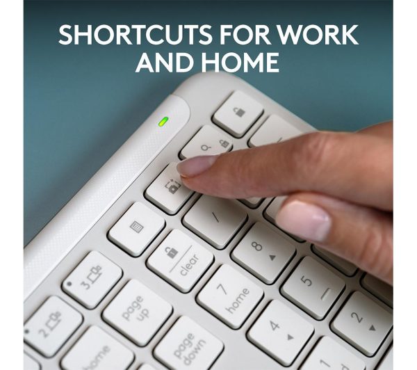 APPLE Magic Wireless Keyboard with Touch ID & Numeric Keypad - White & Silver
