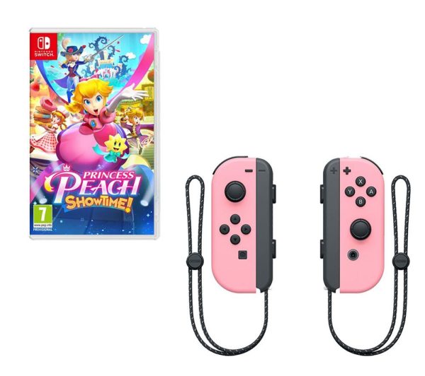 NINTENDO Switch Princess Peach: Showtime & Joy-Con Wireless Controllers Bundle – Pastel Pink