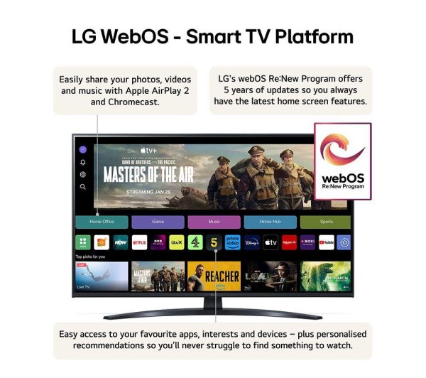 LG 43UT81006LA 43" Smart 4K Ultra HD HDR LED TV with Amazon Alexa