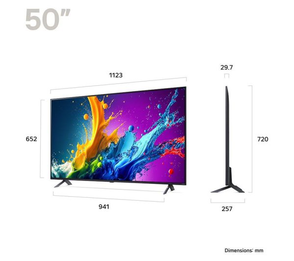 LG 50QNED80T6A 50" Smart 4K Ultra HD HDR QNED TV with Amazon Alexa