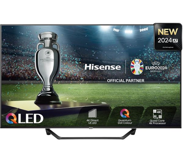 HISENSE 55A7NQTUK 55" Smart 4K Ultra HD HDR QLED TV with Amazon Alexa
