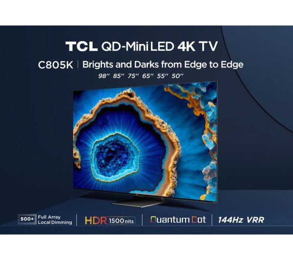 TCL 55C805K 55" Smart 4K Ultra HD HDR Mini LED QLED TV with Google Assistant & Alexa