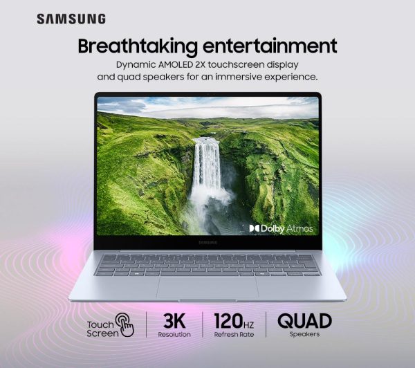 SAMSUNG Galaxy Book4 Edge 14" Laptop, Copilot+ PC - Snapdragon X Elite, 512 GB SSD, Sapphire Blue