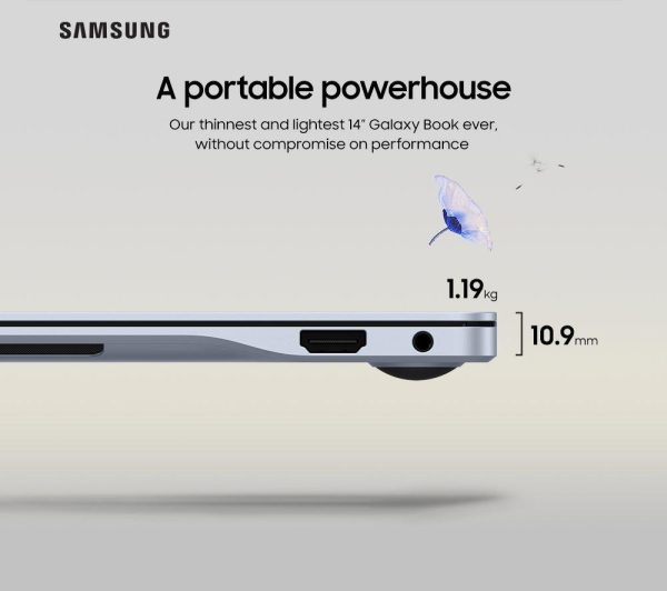 SAMSUNG Galaxy Book4 Edge 14" Laptop, Copilot+ PC - Snapdragon X Elite, 512 GB SSD, Sapphire Blue