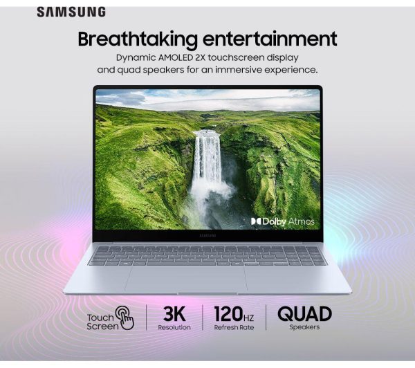 SAMSUNG Galaxy Book4 Edge 14" Laptop, Copilot+ PC - Snapdragon X Elite, 512 GB SSD, Sapphire Blue