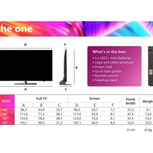 PHILIPS The One Ambilight 43PUS8949/12 43" Smart 4K Ultra HD HDR LED TV