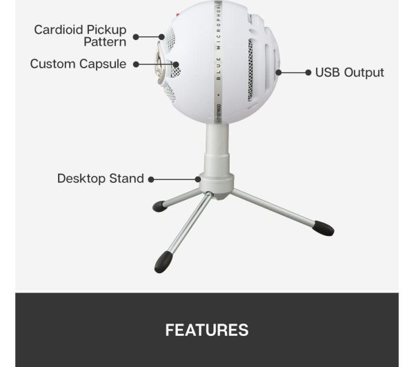 BLUE Snowball iCE USB Streaming Microphone - White