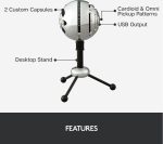 BLUE Snowball USB Streaming Microphone - Silver