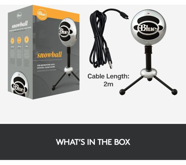 BLUE Snowball USB Streaming Microphone - Silver