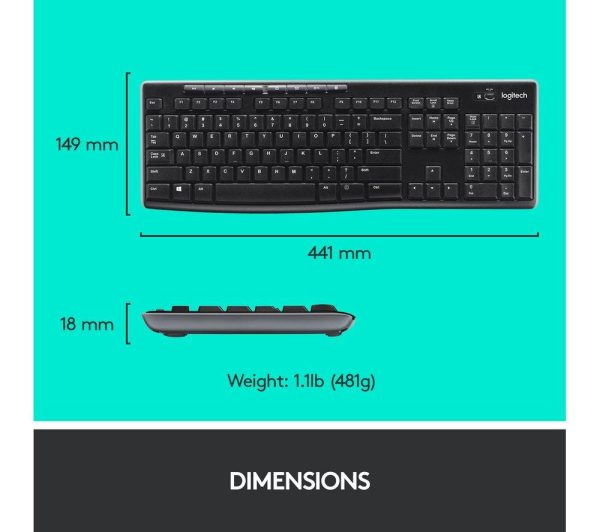 LOGITECH Combo MK270 Wireless Keyboard & Mouse Set
