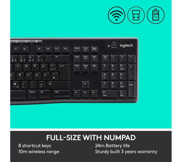 LOGITECH Combo MK270 Wireless Keyboard & Mouse Set
