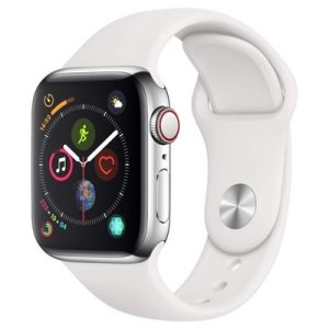 Apple Watch Series 4 GPS + Cellular Silver Aluminium 40MM White Sport Band