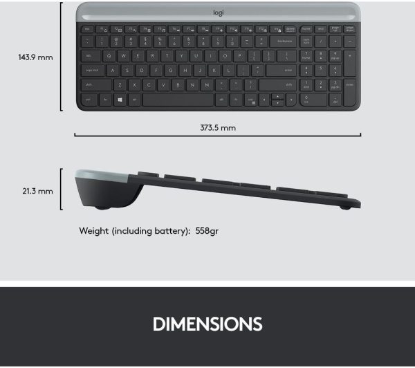 LOGITECH MK470 Wireless Keyboard and Mouse Set - Graphite