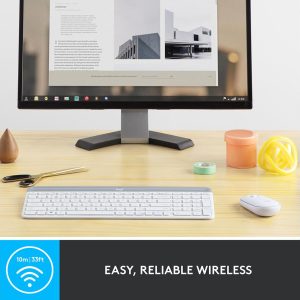 LOGITECH MK470 Wireless Keyboard and Mouse Set - Off-White