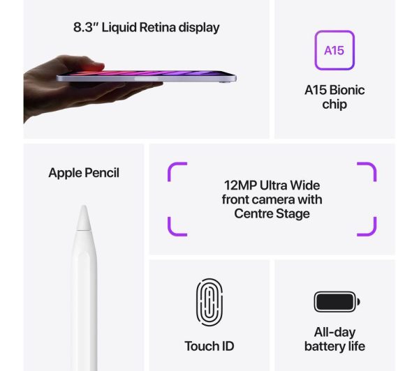 APPLE 8.3" iPad mini (2021) - 256 GB, Purple
