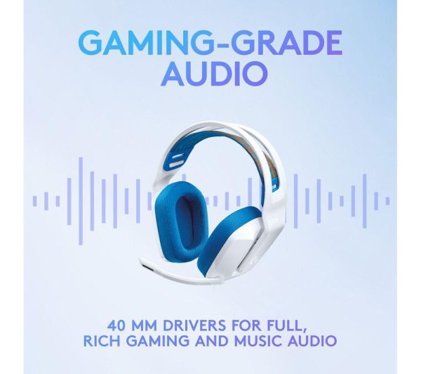 LOGITECH G335 Gaming Headset - White & Blue