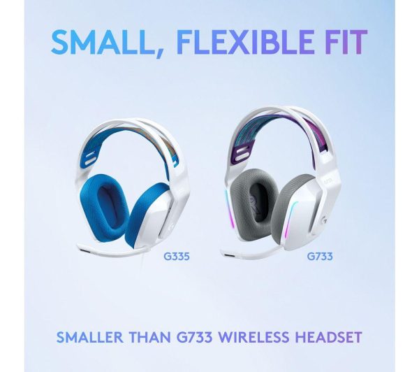 LOGITECH G335 Gaming Headset - White & Blue
