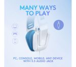 LOGITECH G335 Gaming Headset - White & Blue