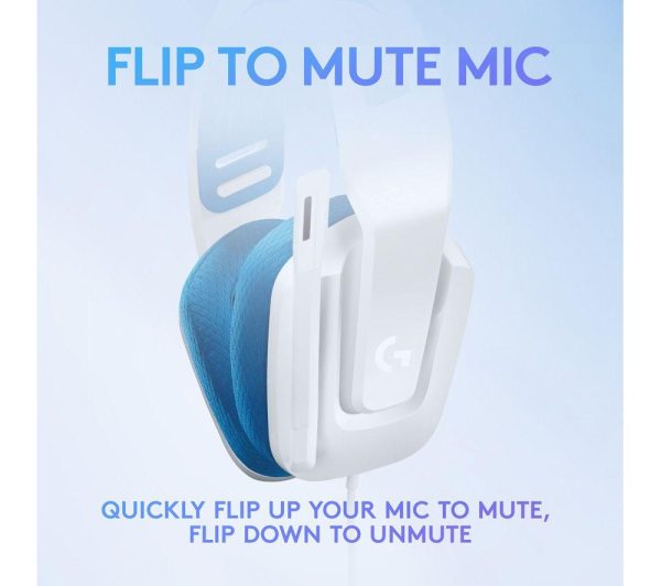 LOGITECH G335 Gaming Headset - White & Blue