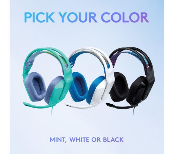 LOGITECH G335 Gaming Headset - White & Blue
