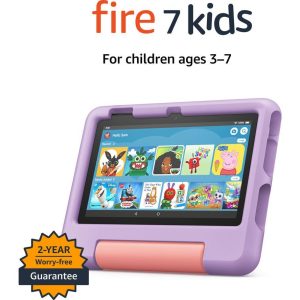 AMAZON Fire 7 Kids (ages 3-7) Tablet (2022) - 16 GB, Purple