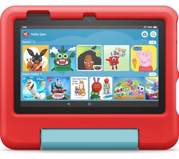 AMAZON Fire 7 Kids (ages 3-7) Tablet (2022) - 16 GB, Red