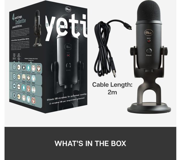 BLUE Yeti USB Streaming Microphone - Blackout
