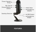BLUE Yeti USB Streaming Microphone - Blackout