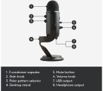 BLUE Yeti USB Streaming Microphone - Blackout