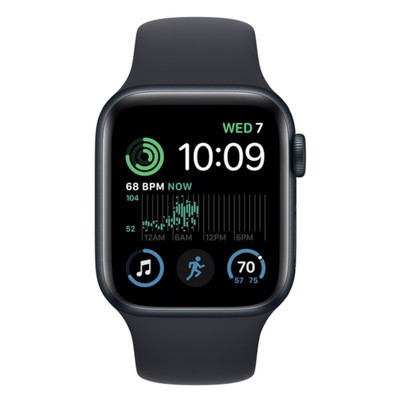 Apple Watch SE (2022) GPS + Cellular Midnight Aluminium 44MM Black Sport Band