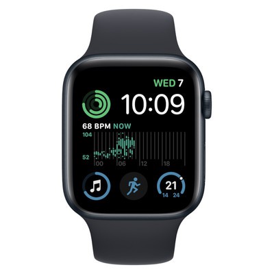 Apple Watch SE (2022) GPS Midnight Aluminium 44MM Black Sport Band