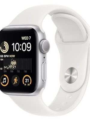 Apple Watch SE (2022) GPS Silver Aluminium 44MM White Sport Band