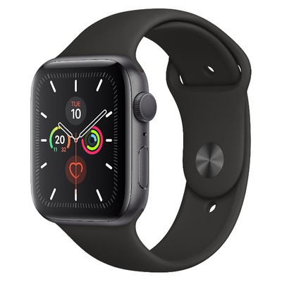 Apple Watch Series 5 GPS+Cellular Space Black Stainless Steel 44MM Black Sport Band